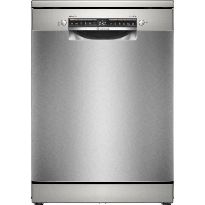 Lavavajillas independiente BOSCH SMS4ECI26E SER4 - 13 servicios - Inducción - 60 cm de ancho - 44 dB - Cajón para cubiertos - Acero cepillado