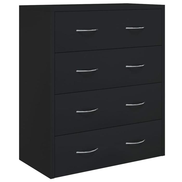 Mobile contenitore CLOUD, cassettiera, credenza con 4 cassetti, 60x30,5x71 cm, nero, CHYNEW9431775