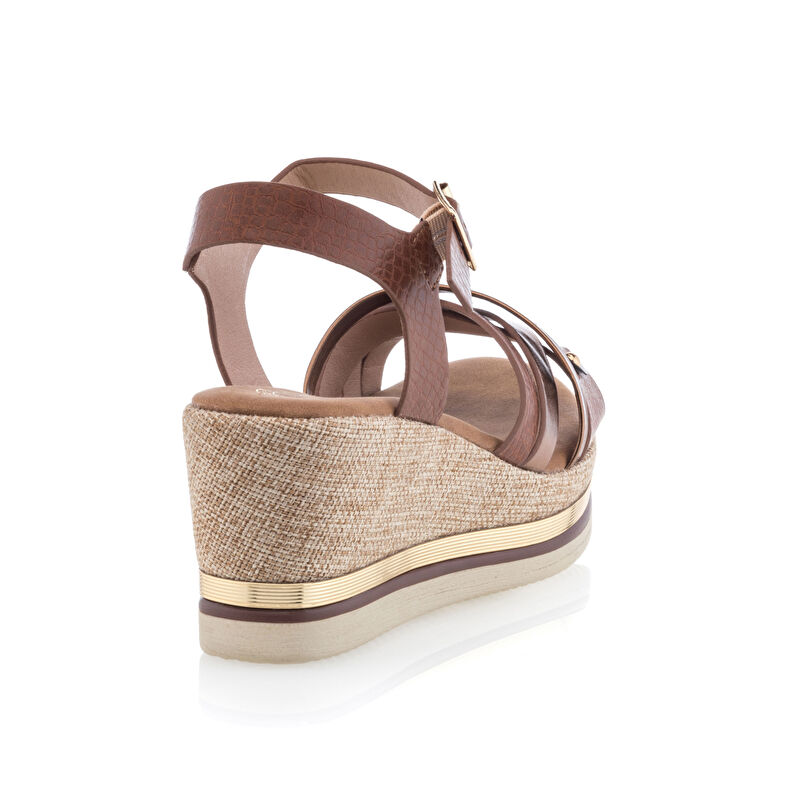 Sandalias marrones para mujer / Zapatos de punta abierta