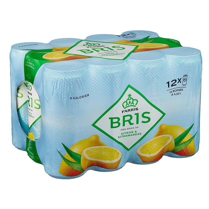 Farris Farris Bris 12-pakning 0,33 l Sitron/Sitrongress