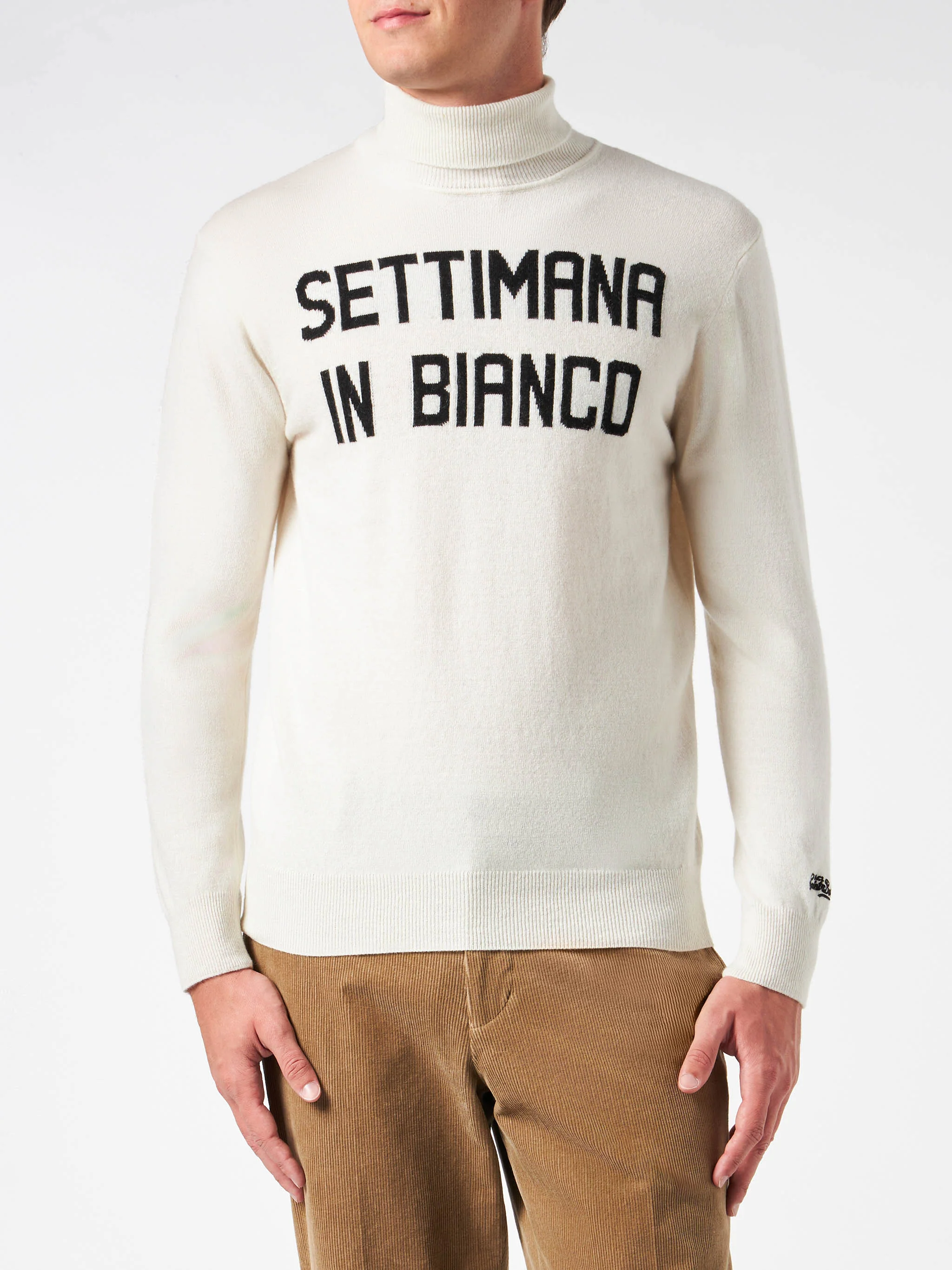 Herencoltrui met jacquardprint, Week in White