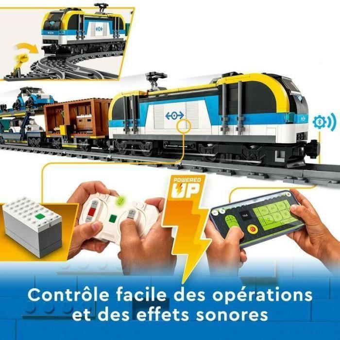 Tren de carga teledirigido LEGO City 60336, 1153 piezas, multicolor