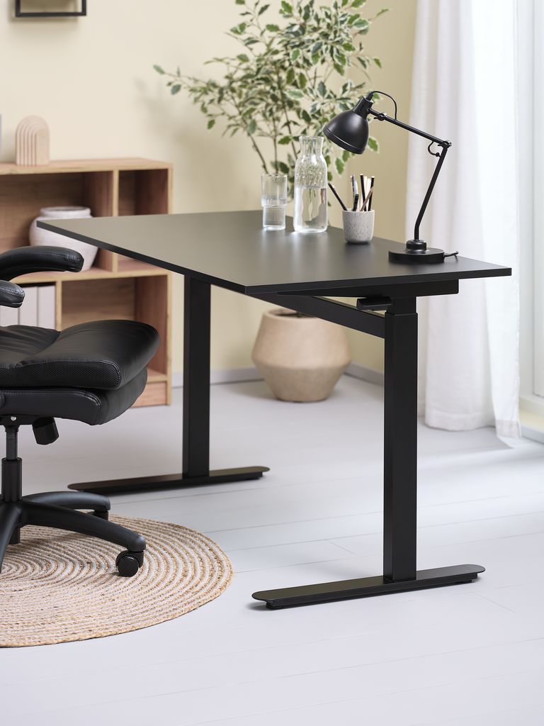 LUNDTOFT Podizno-spuštajući radni stol s plinskim podizačem LUNDTOFT 70x130 crni