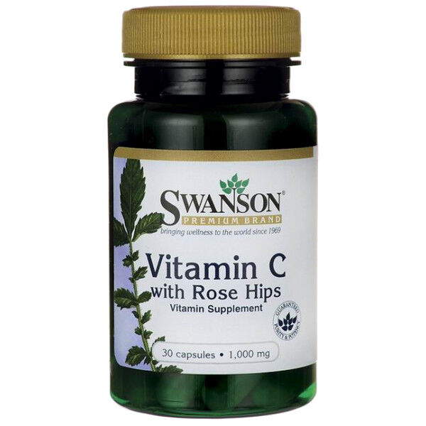 Swanson C vitamīns ar mežrozīšu papriku 1000 mg