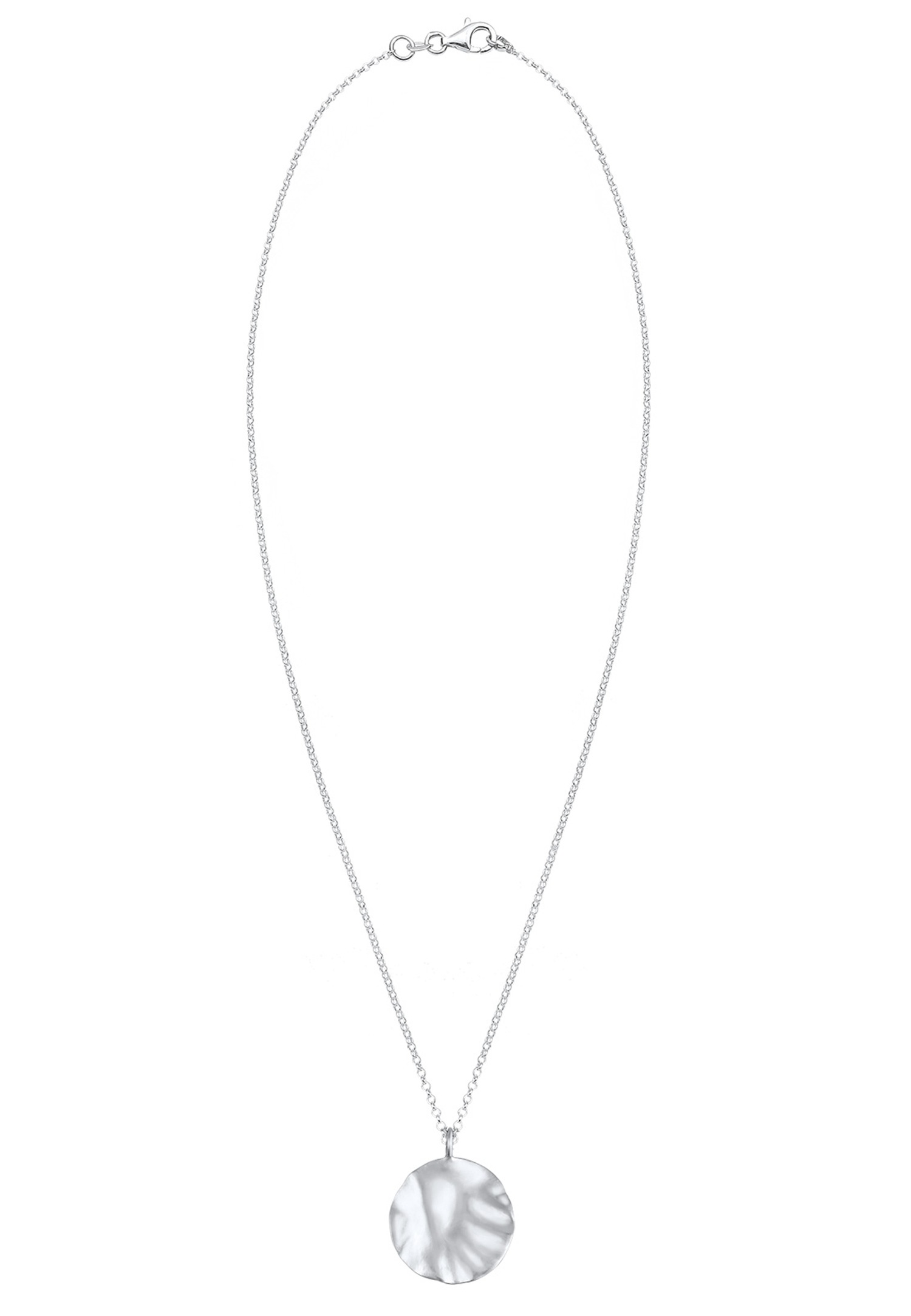 Elli Femme Pendentif Design Organique Paillette - (925/1000) Argent