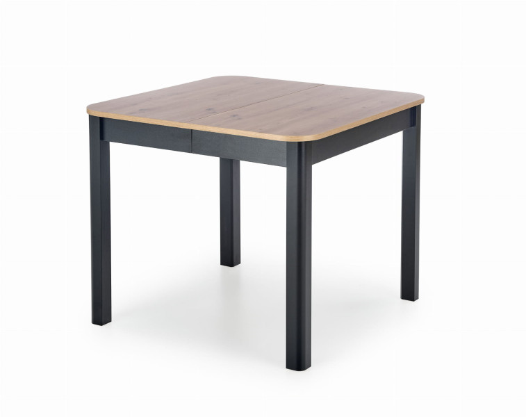 ST46m 90x90 cm stół blat dąb artisan nogi czarne