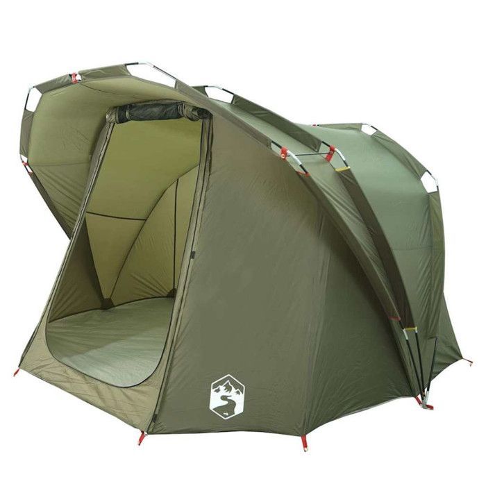 Tenda da pesca vidaXL per 4 persone, verde oliva, impermeabile, 4009395