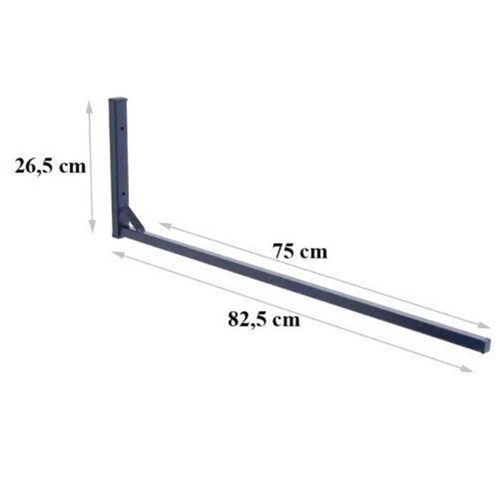 Portaequipajes de techo QLS para cofre de techo, soporte de pared para cofre de esquís, amortiguador de espuma, 82,5 cm, WSB.O 8488