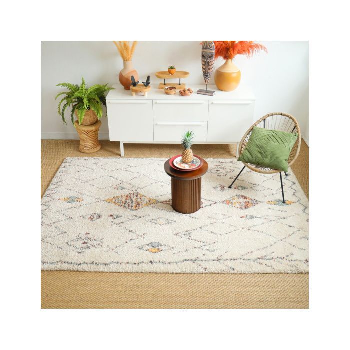 Berbermuster-Teppich – Aufdruck – Mehrfarbig – 160 x 230 cm