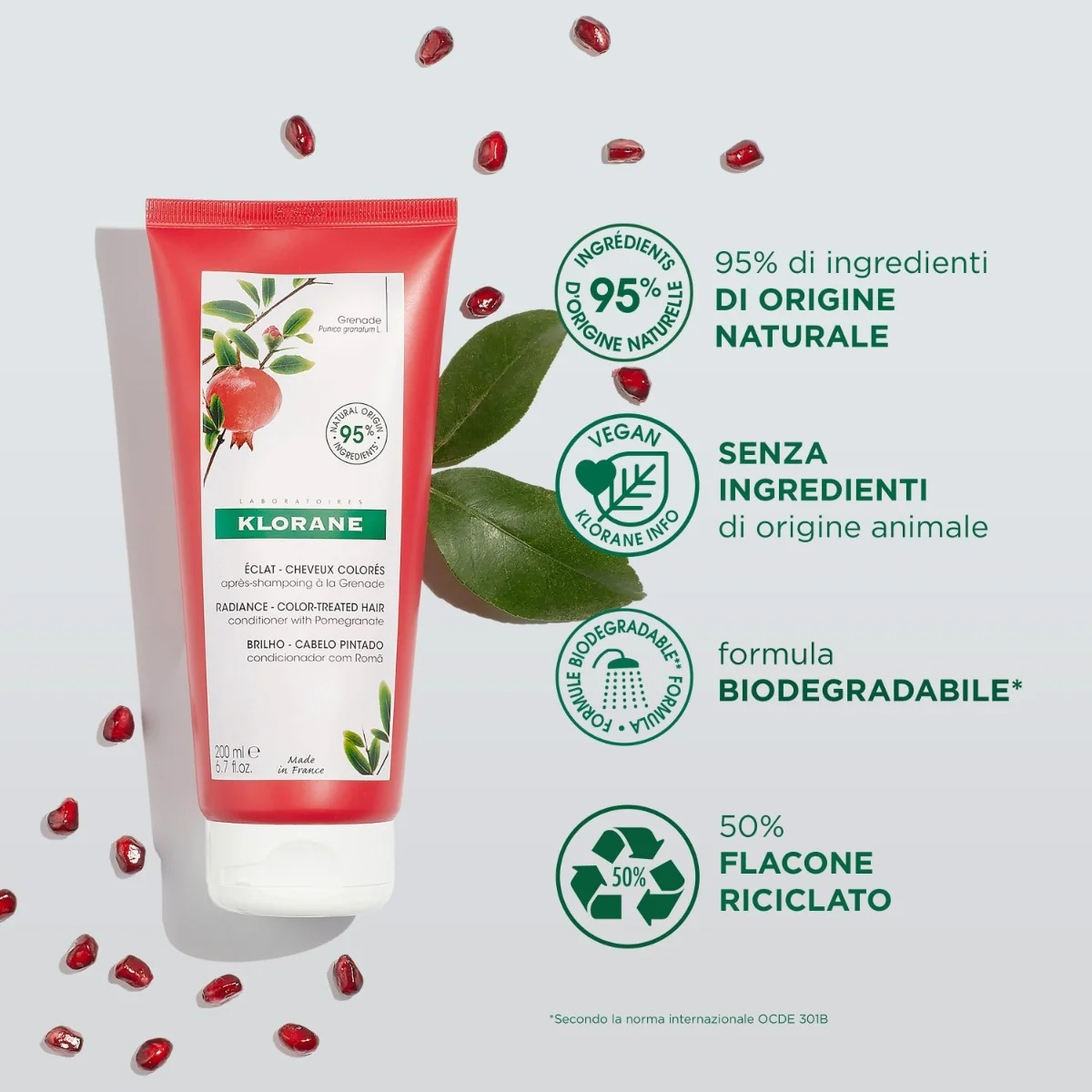 KLORANE Conditioner met granaatappel voor gekleurd haar 200 ml