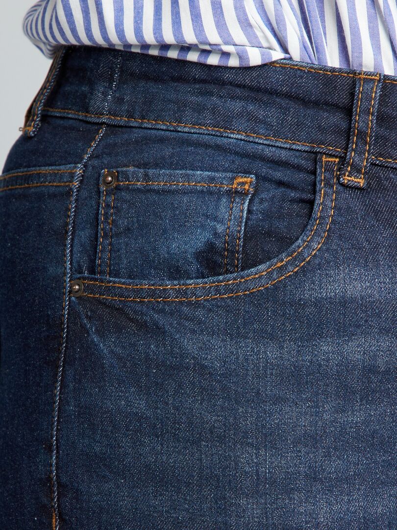 Calça jeans regular de 5 bolsos tamanho L30 - AZUL