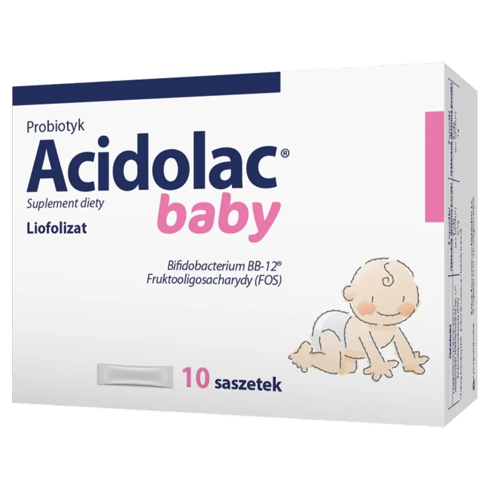 Acidolac Baby, Probiotyk dla niemowląt, dzieci i osób dorosłych, Saszetki