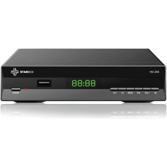 STAR BOX HD-268 DVB-T2 DVB-C HD Digital Terrestrial Decoder: High-quality reception, free-to-air channels, H.265, Full HD 1080p, USB, HDMI
