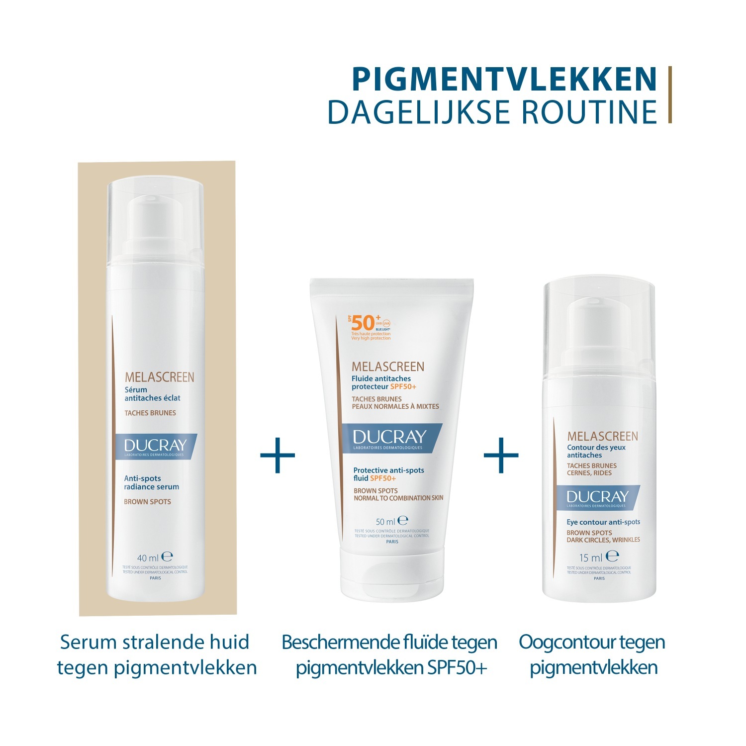 „Ducray“ apsauginis kremas nuo pigmentinių dėmių MELASCREEN SPF 50+, 50 ml