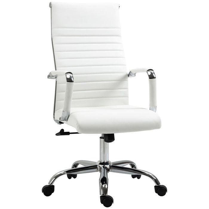 Silla de oficina - BLOSSOM - Ergonómica - Respaldo acolchado - Ruedas giratorias 360° - Patas de acero