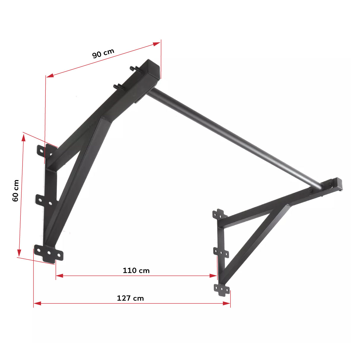 110 cm lange Metall-Wandstange + Befestigungsmaterial