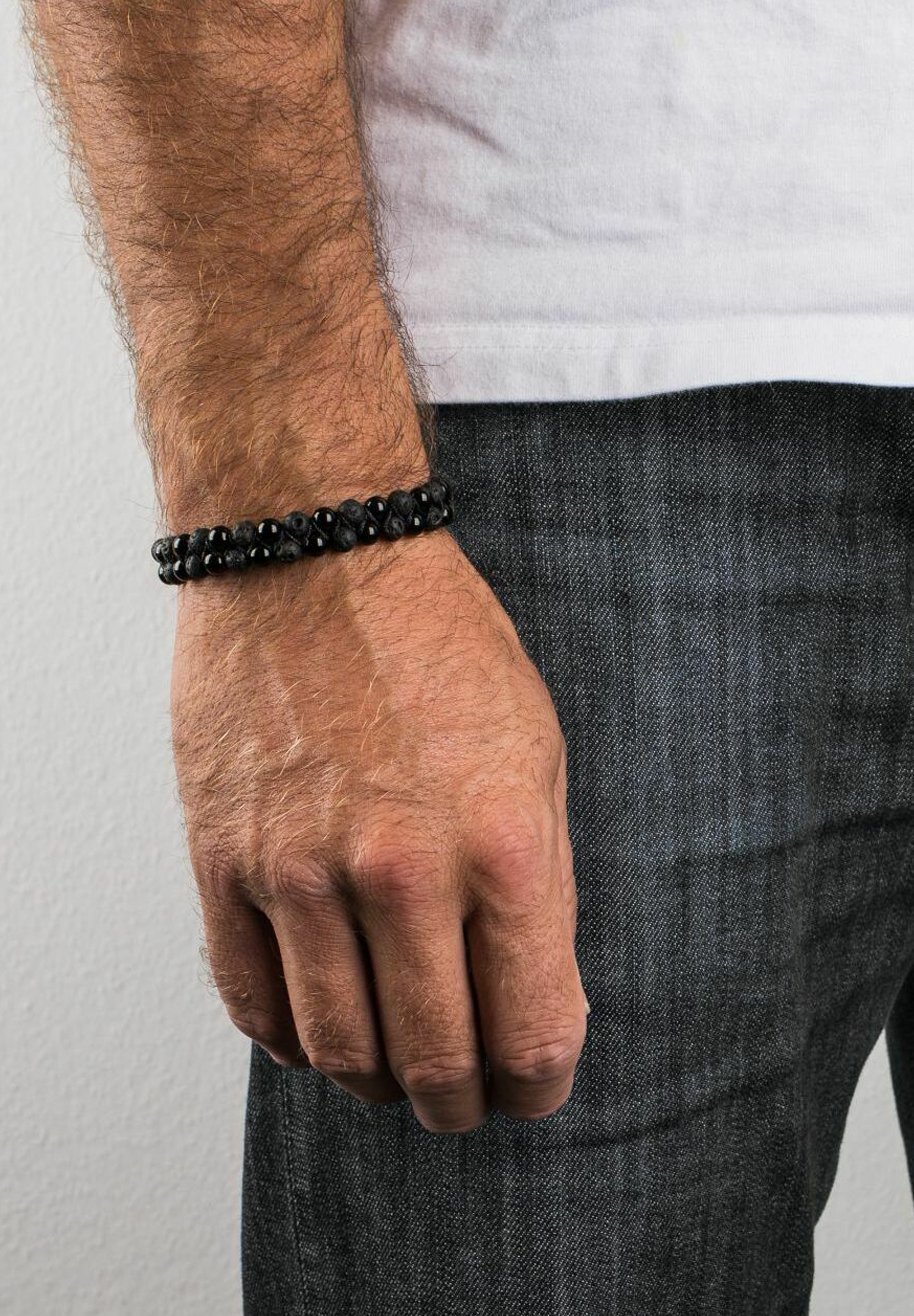 Akitsune SENSEI - Armband - onyx lava