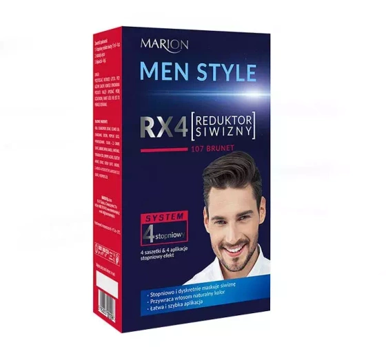 MARION MEN STYLE RX4 REDUKTOR SIWIZNY 107 BRUNET 4 x 15ML