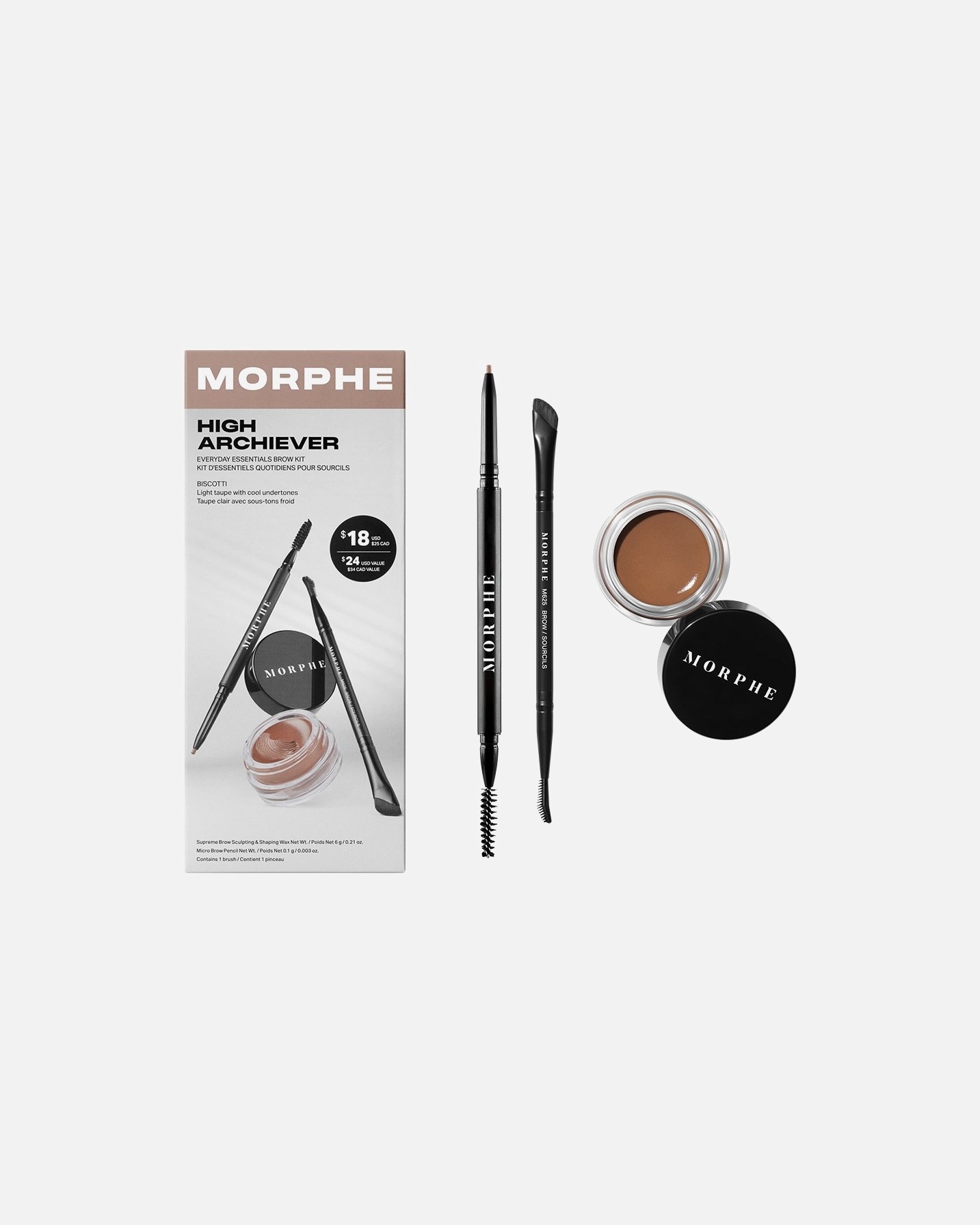 Morphe nijansa za obrve High Archive Everyday Essentials set za obrve - 1 komad