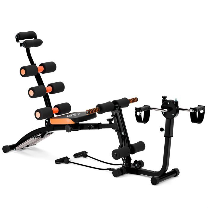 Banco de pesas multifuncional FLASIDU - Banco de entrenamiento abdominal y de espalda - Ajustable, plegable e inclinable