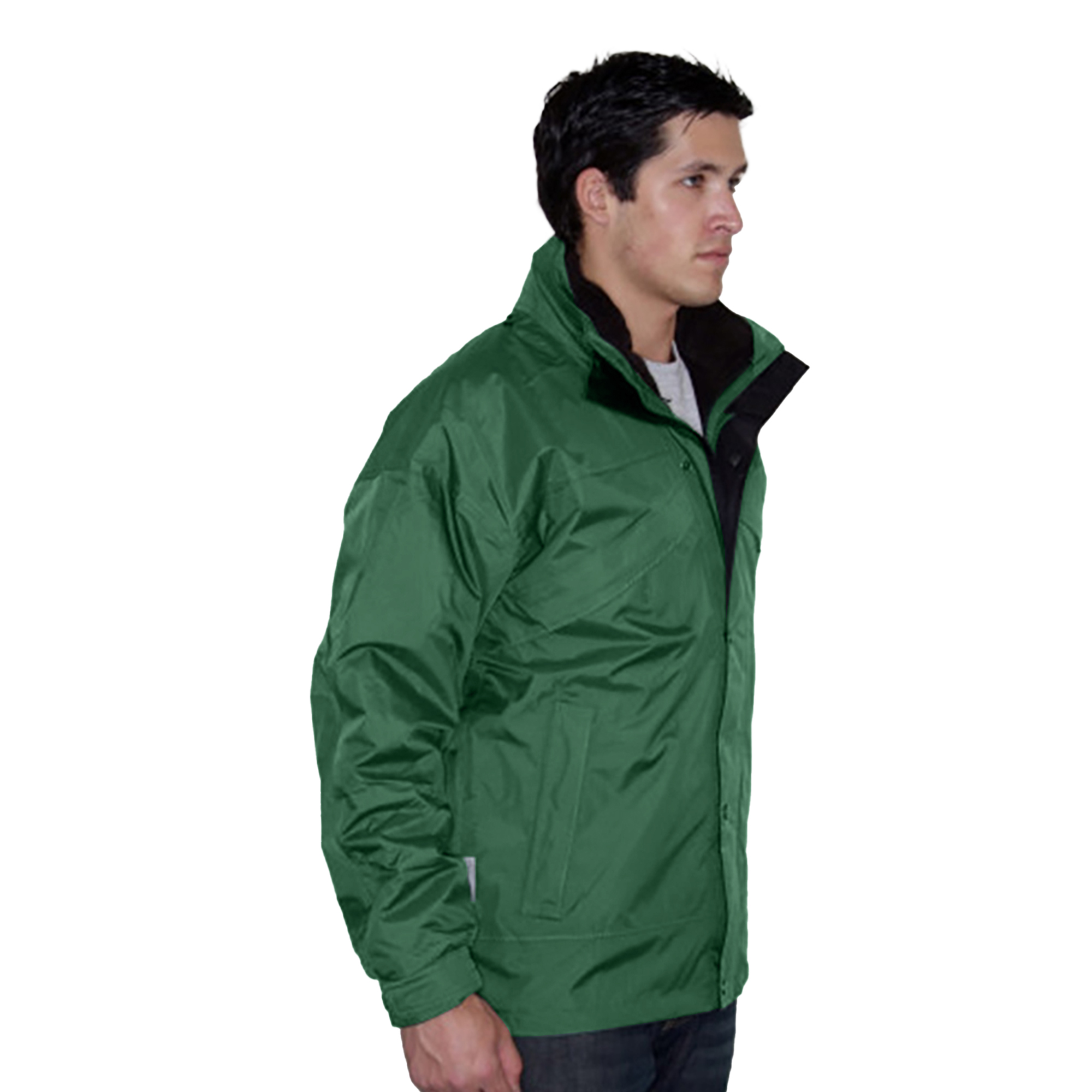 3-in-1 wasserdichte und winddichte Jacke/Mantel – Modell mit Reißverschluss und Clipverschluss – Stormdri