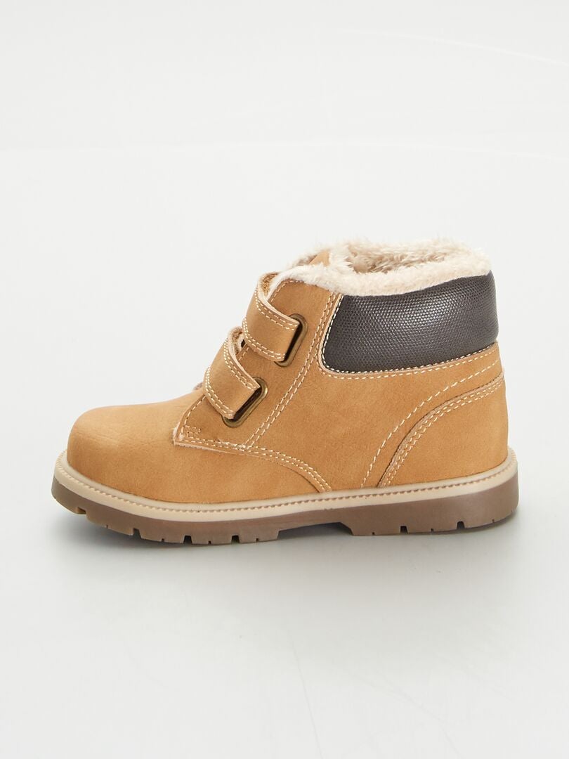 Buty górskie z podszewką Sherpa - BEŻOWE