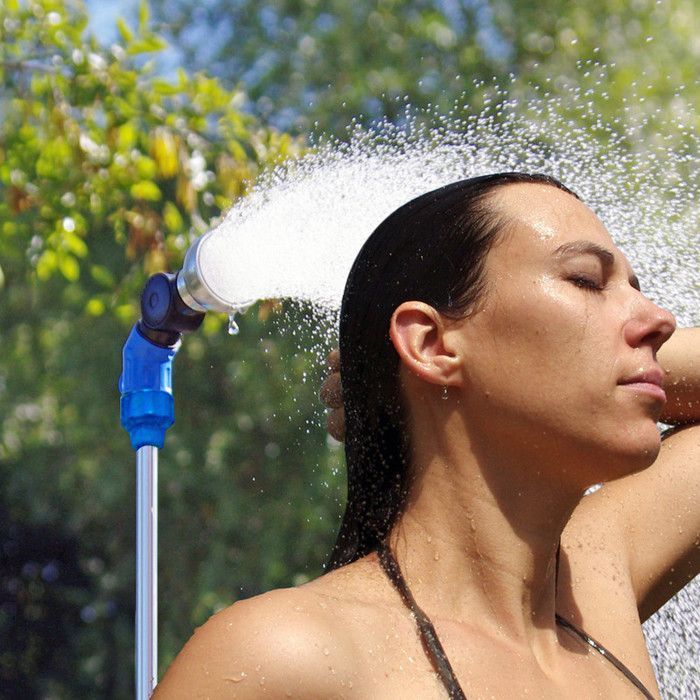 Nebulizador O'FRESH para jardín y patio con ducha de jardín - 5 boquillas de acero inoxidable - Aire acondicionado exterior - Repele mosquitos