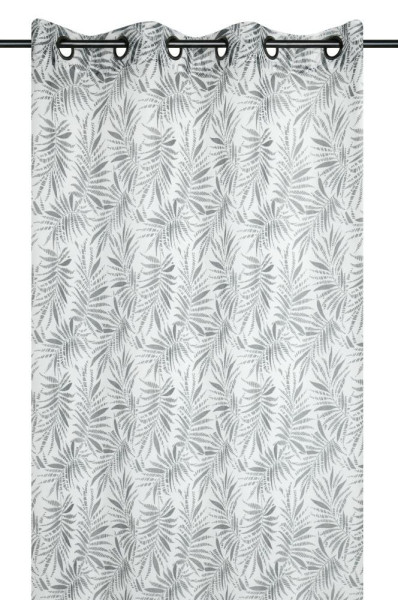 Firana ZIANA 140x260 nowoczesne czarne liście