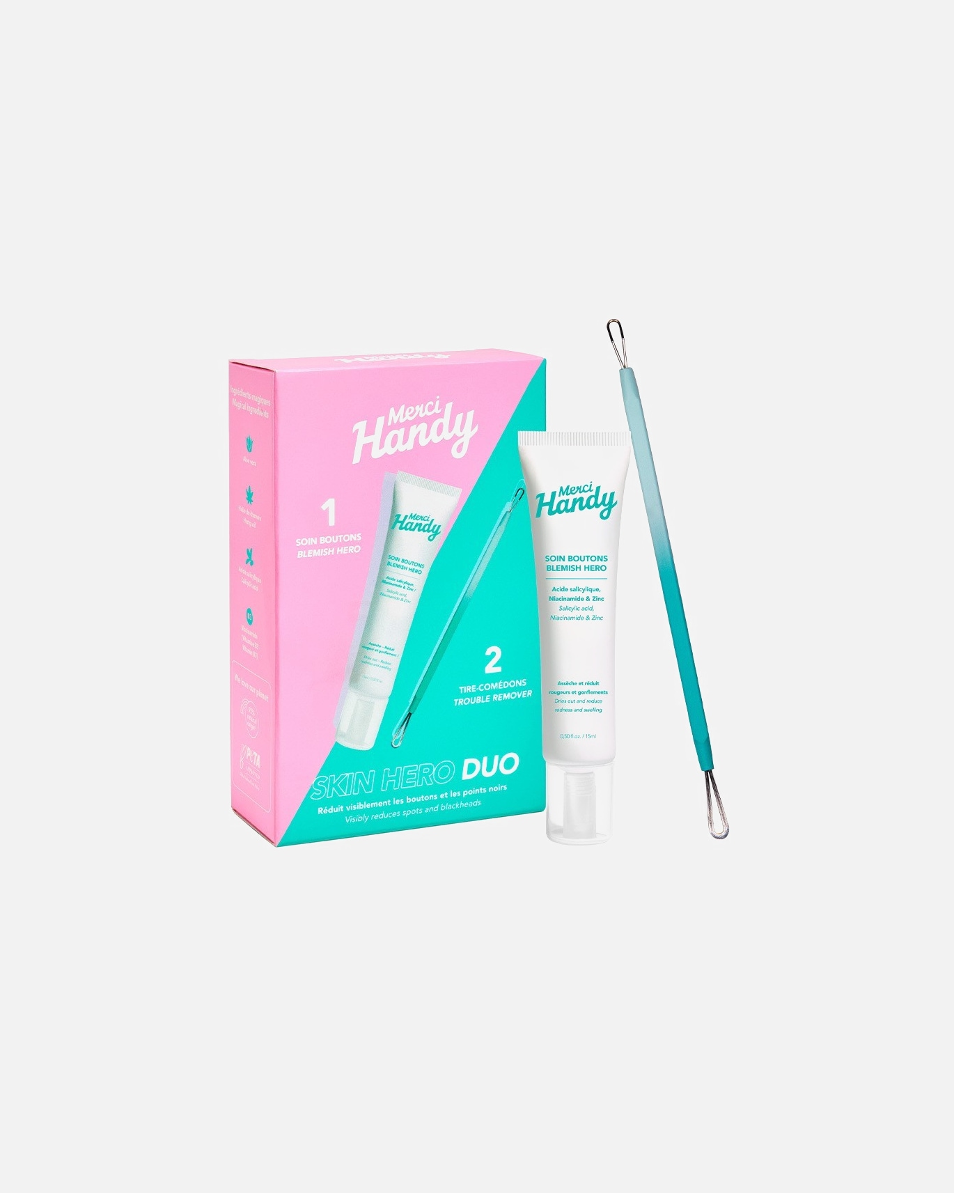 Merci Handy Skin Hero Duo : Un soin bouton et son tire-comédon