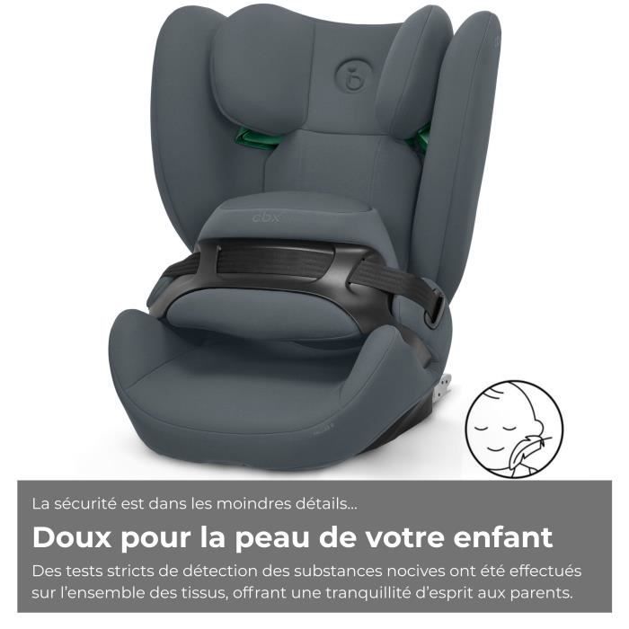 Seggiolino auto Cybex Pallas B i-Size CBX - da 76 a 150 cm - da 9 a 50 kg - da 15 mesi a 12 anni - Grigio ciottolo Grigio scuro