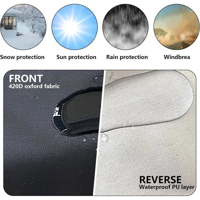 1 Housse Brasero Rond, Tissu Oxford 420D, Imperméable, Résistant UV, Pour Barbecue Extérieur .