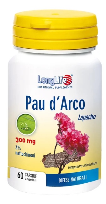 LANG LEVEN LongLife Pau D'Arco 300 mg Voedingssupplement voor het immuunsysteem 60 capsules
