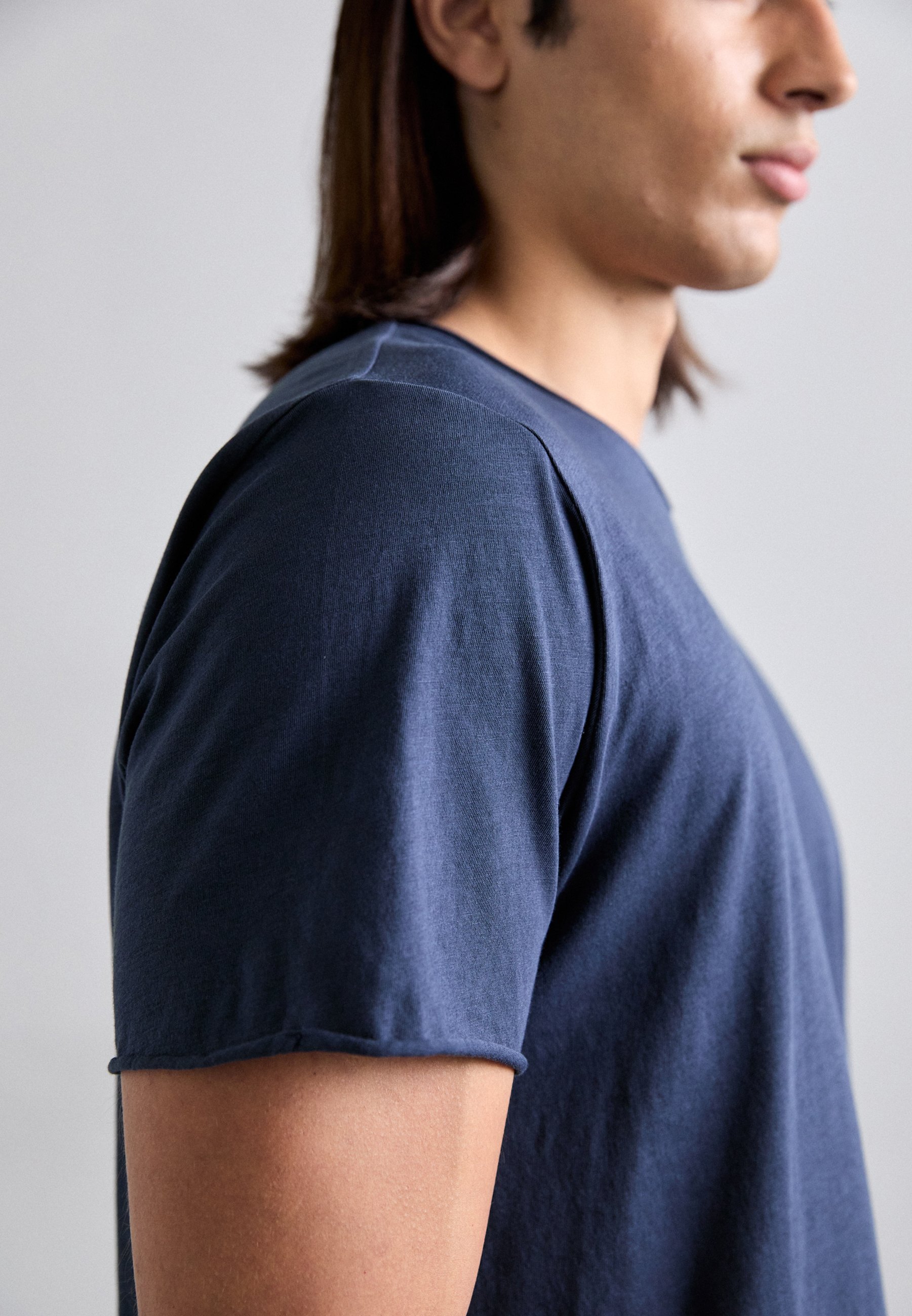 Filippa K T-shirt a collo alto - T-shirt basic - blu crepuscolo