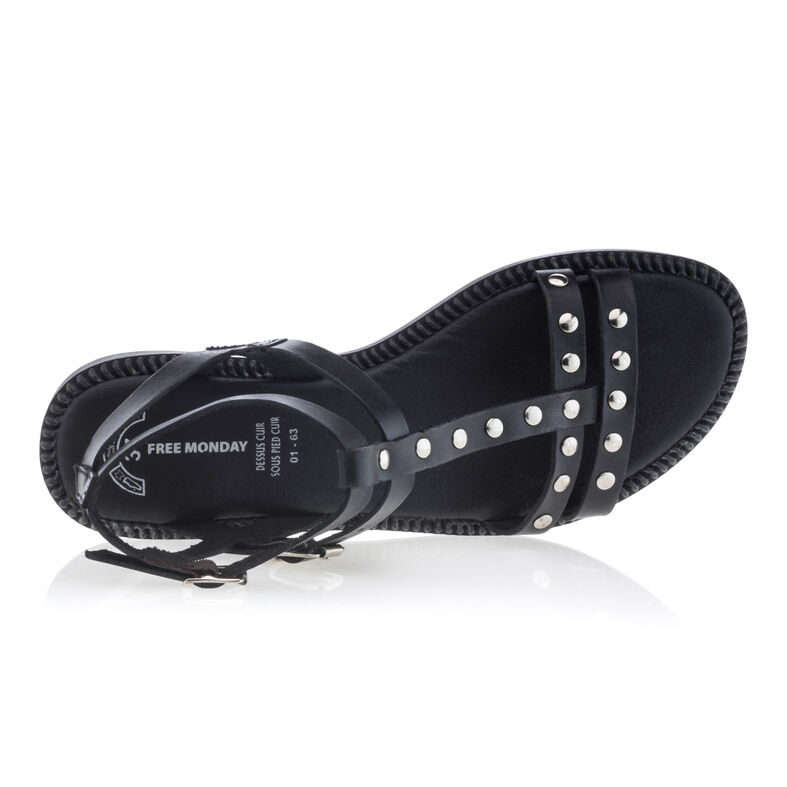 Sandalias negras para mujer / Zapatos de punta abierta