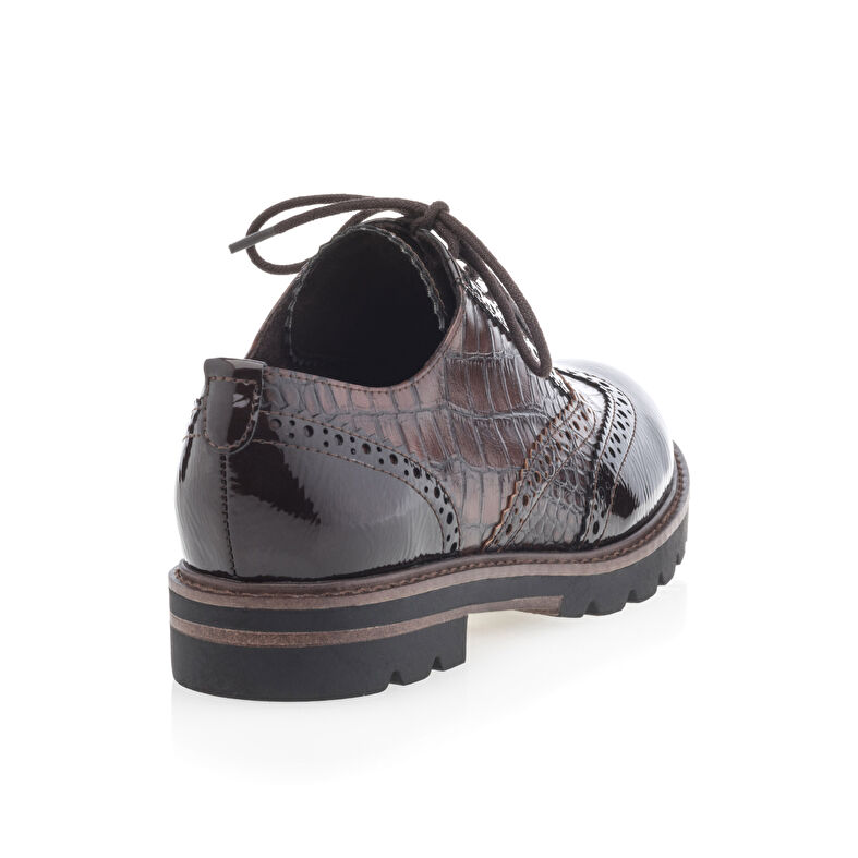 Brązowe buty sznurowane damskie / buty typu derby
