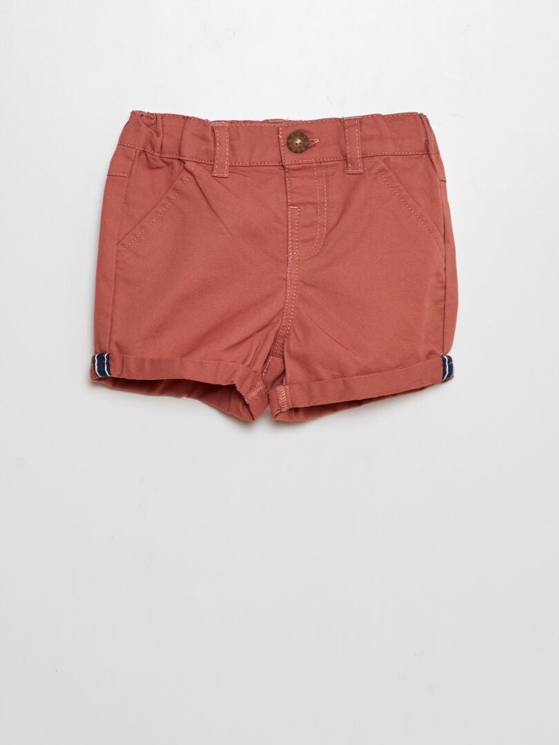 2-delt sett - T-skjorte i polostil + twillshorts - ROSA