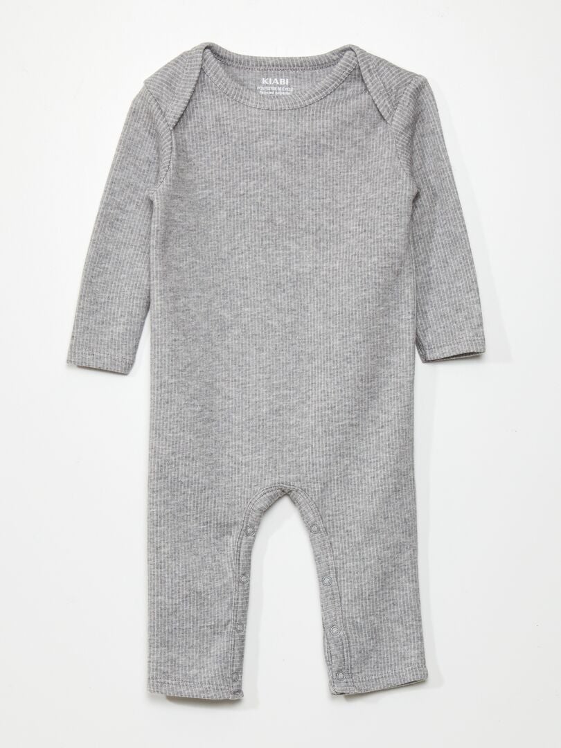 Body de punto acanalado - GRIS