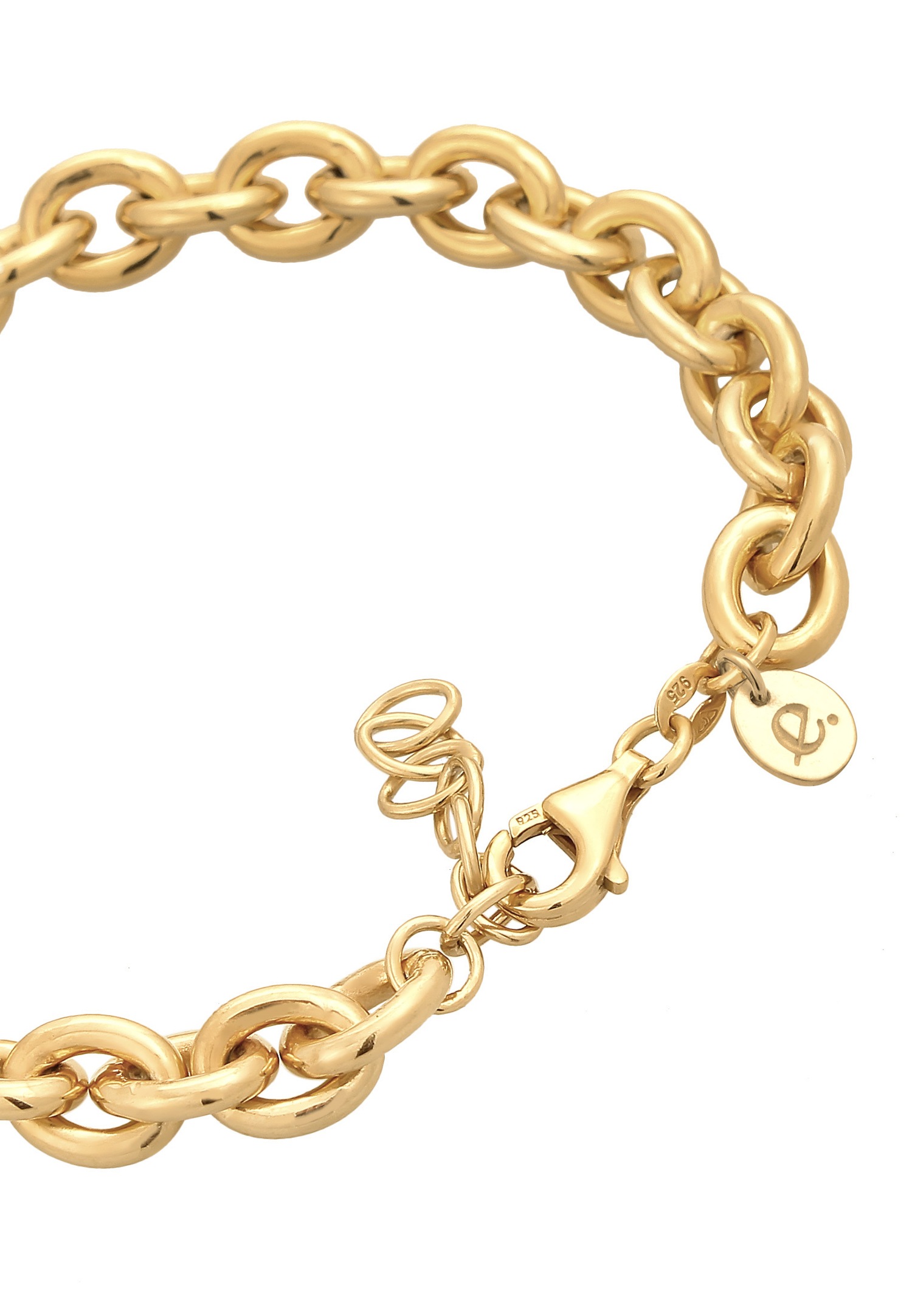 Elli PREMIUM Femmes Déclaration grossier élégant en argent sterling 925 rhodié
