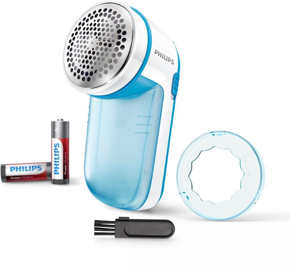 Quitapelusas - PHILIPS - GC026/00 - 3 cuchillas - Funciona con pilas - Azul/Blanco
