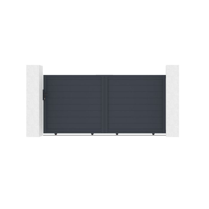 Puerta corredera - Casanoov - EIGER - 3 m de altura (147 cm) - Gris antracita - Aluminio