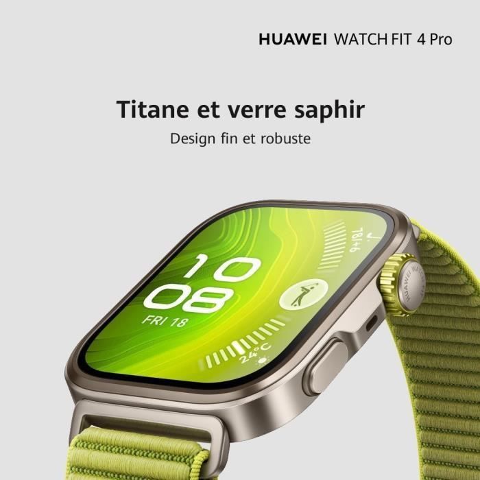 Montre connectée - HUAWEI -  Watch FIT 4 PRO - Vert