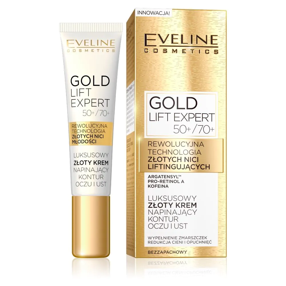 Eveline Gold Lift Expert Krem napinający kontur oczu i ust 50+/70+