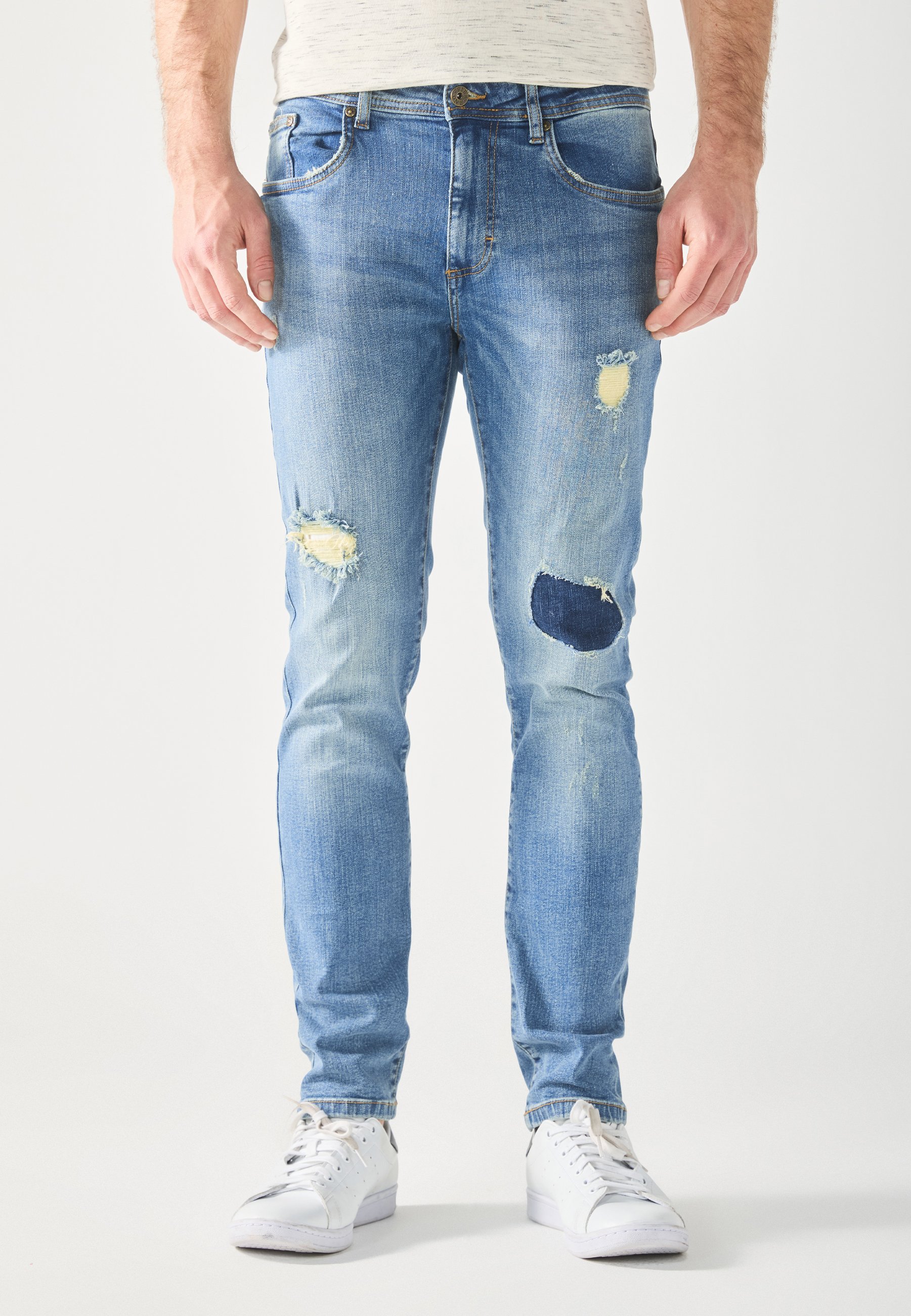 Jean Pier One coupe slim - denim déchiré