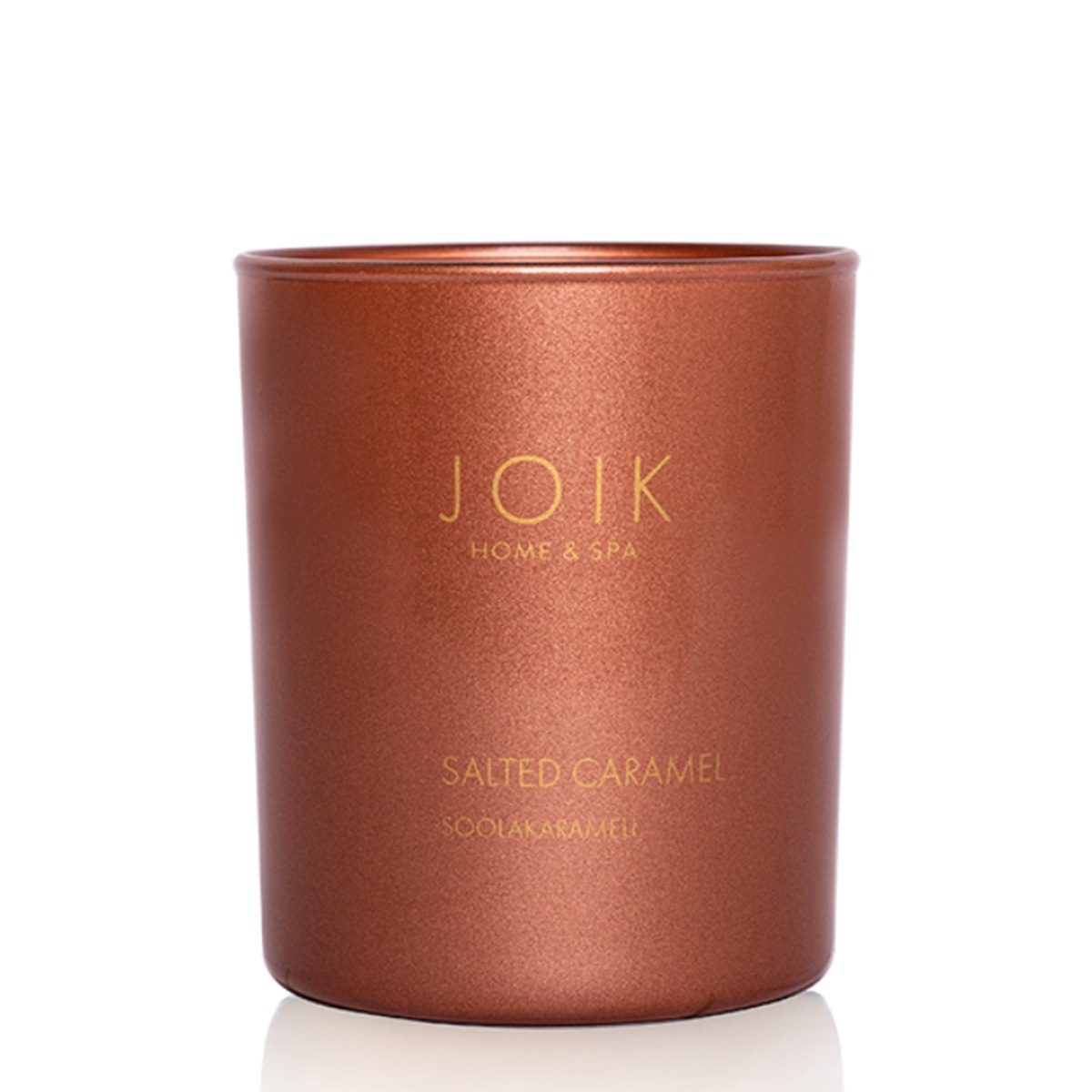 Joik aromātiskā svece, kas izgatavota no vegāniskā sojas vaska, ar sāļās karameles aromātu – 150 g