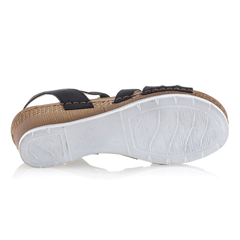 Zwarte sandalen/open teenschoenen voor dames