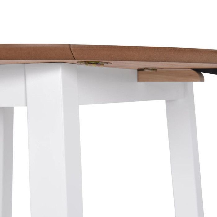 Mesa de comedor redonda plegable vidaXL, MDF blanco
