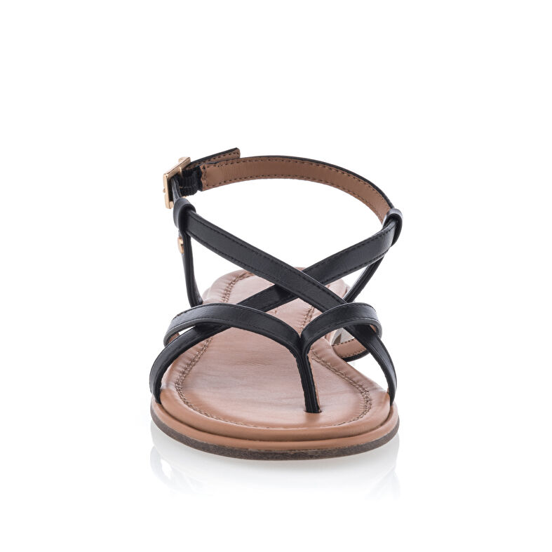 Schwarze Zehentrenner für Damen