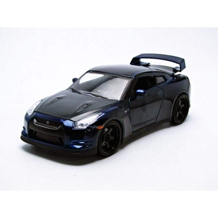 Nissan GT-R R35 Fast and Furious 7 Brian 2009, modellino in scala 1/24 con portiere, cofano e bagagliaio apribili.