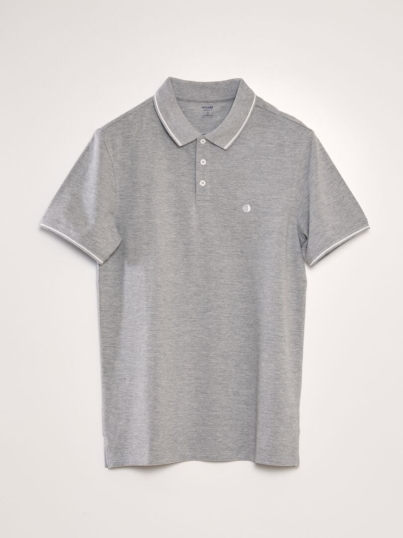 Poloshirt van piquékatoen - GRIJS