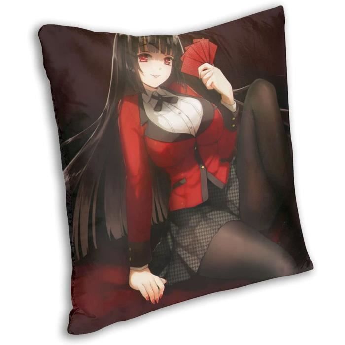 Funda de almohada Kakegurui - 100% fibra de poliéster - Suave y cómoda - 45,7 x 45,7 cm